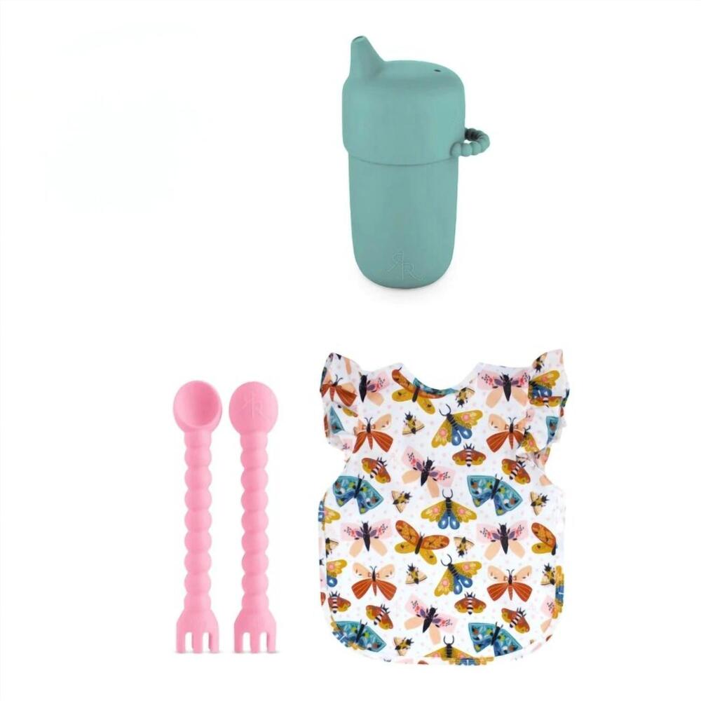 NEW RYAN & ROSE ruffle flutter feeding bundle in multi